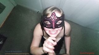 Youthful Masquerade Cockslut Inhales Spunk-Pump till he Shoots A Load in her Facehole