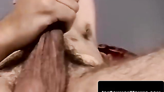 Ample guyâs multiracial DEEP THROAT completes with immense jaws jizz