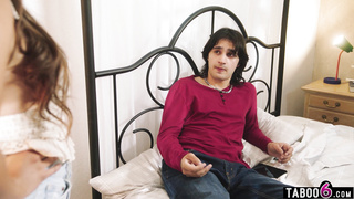 Latina sister catches virgin brother
