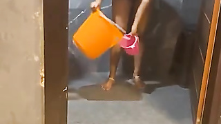 Indian Akka Bathing And Dressing Up