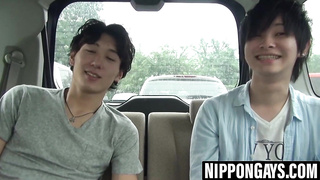 Manabu faps Kais unshaved wood then gulps his flow