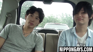 Manabu faps Kais unshaved wood then gulps his flow