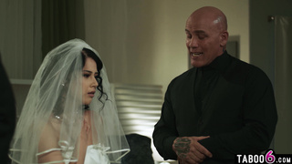 Newlywed bride and unusual family ritual