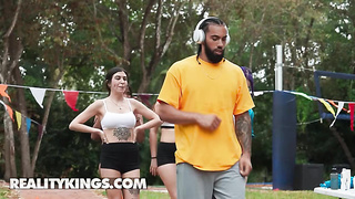 REALITY KINGS - Spiraling Spirit Heats Up With A Deep throat And A Picnic Table Nail Before The Race
