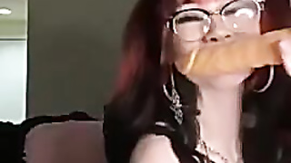 See Punk inhaling faux-cock (hexmami)