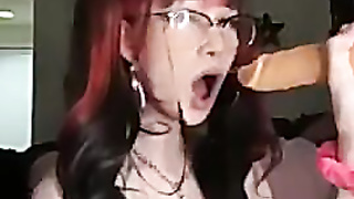 See Punk inhaling faux-cock (hexmami)