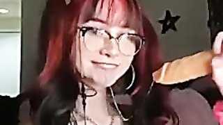 See Punk inhaling faux-cock (hexmami)