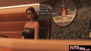 Futa3dX - Courthouse Futa Drama Turns To Steamy AF SUGARY-SWEET 3some
