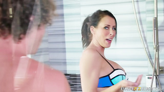 Fat Breasted Step-mom Reagan Foxx Showers With Step Sonny For The Environment