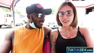 Big-boobed Thai COUGAR multiracial 3 way