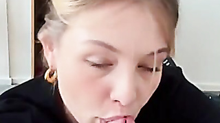 Peachypam Deep throat Completes With A Facial cumshot
