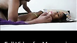 Indian Wifey Putting Love glove and Romping