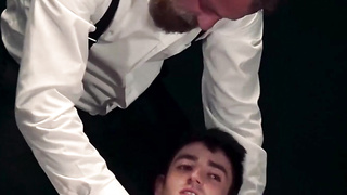 Jaden Desires' squeals in a fake penis sesh with bearded Felix Kamp