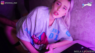 Step-dad Banged His Daughter-in-law During the Broadcast. Good-sized Cum shot on F...