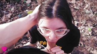 Real Public Romp with a Slender Hottie in a Woods Grove of a City Park in an Ear...