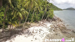 Sumptuous phat fun bags Thai teenage solo striptease