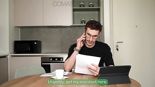 Assistant Comatozze Gets Ravaged On A Table