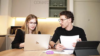 Assistant Comatozze Gets Ravaged On A Table