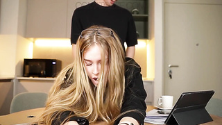 Assistant Comatozze Gets Ravaged On A Table