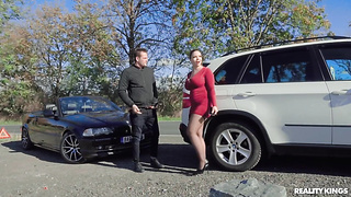 Sofia Lee's Van Cracks Down And She Gets Fucker By The Road - Sofia Staks