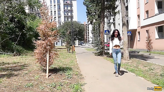 Sweetheart Katty West Asks Random Man to Jism on Her Face for a Public Cumwalk