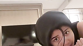 Hijab Tindik Sepong Kontol Bule