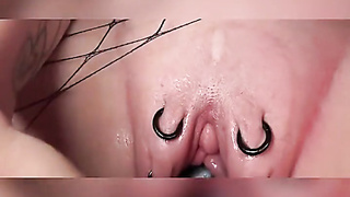 German sub SklavinS nails her arse with giant fuck stick and knuckle - close-up fuckbox ejaculation