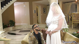 Tgirl bride donk nailed by weddingplanner