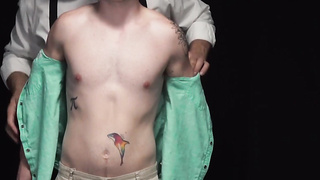 Max Sargent and Danny Wilcoxx's sultry smooches and fake penis have fun