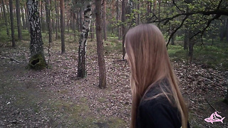 Beautiful nympho in the woods made me jism in her jaws