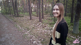 Beautiful nympho in the woods made me jism in her jaws