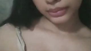Super-cute Young Doll Displaying Flawless Lush Jugs & Pinkish Puss Macro shot
