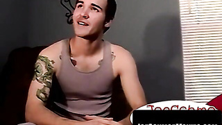 Heterosexual Aiden ejaculates on black dudeâs gullet forcefully