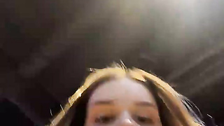 Stunning Blondie School Woman Taunts on Web cam Live Display