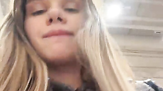 Blondie Amateur Taunts Bare in Douche and Guest room