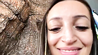 Bodacious Latina Taunt in Dark-skinned Sundress
