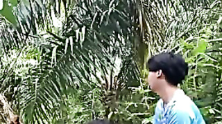 Thai Village Dame Screwing In Her Backyard