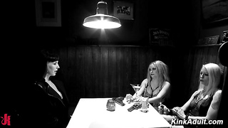 Ash-blonde Sweetheart Sapphic Group Initiation