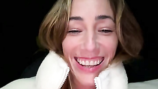 Huge-chested COUGAR with Impressive Mammories Wanks in Camper