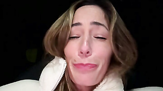 Huge-chested COUGAR with Impressive Mammories Wanks in Camper