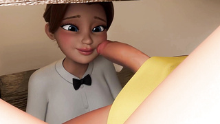 Tranny Cutie Plumbs Rock hard in Restaurant