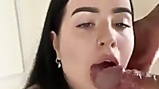 lydiaghost oral pleasure and jism on her globes