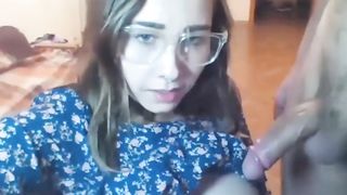 Gigantic Fun Bags Nerdy Teenage gets Good-Sized Facial Cumshot I Meet her at 6hookup.com