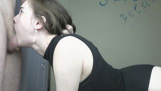 Stellar College Girl makes a Deep Oral. Boy Romps and Pops in the Facehole.