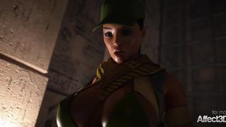 Lesbian futanari threesome adventure animation in Egypt