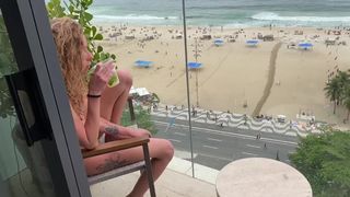 INTERNAL EJACULATION ASSFUCKING on the Balcony in Rio De Janeiro