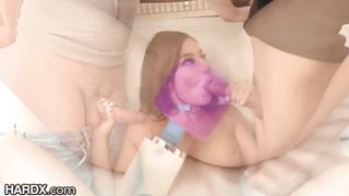 HardX Emily Willis Shoots A Load while Fellating ten Men in Crazy Blowbang