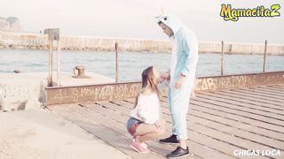 MamacitaZ - Dutch Bi-Atch gets her Vag Opened Up at the Beach