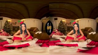 VR 180 - Blue Haired Elf Jewelz Blu Rails Santa's Giant Schlong