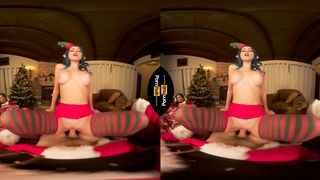 VR 180 - Blue Haired Elf Jewelz Blu Rails Santa's Giant Schlong